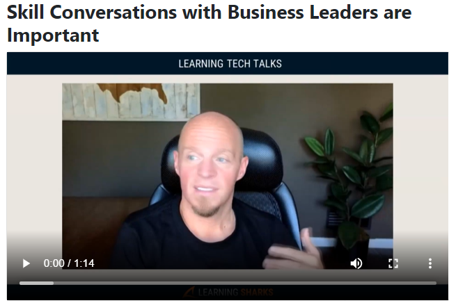 Skill Conversations with Business Leaders are Important